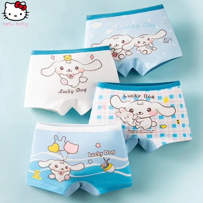 

Girls Cinnamoroll Panties Anime New Kawaii Four Corner Boxer Pants Cartoon Underwear Fashion Sanrio Breathable Skin Friendly
