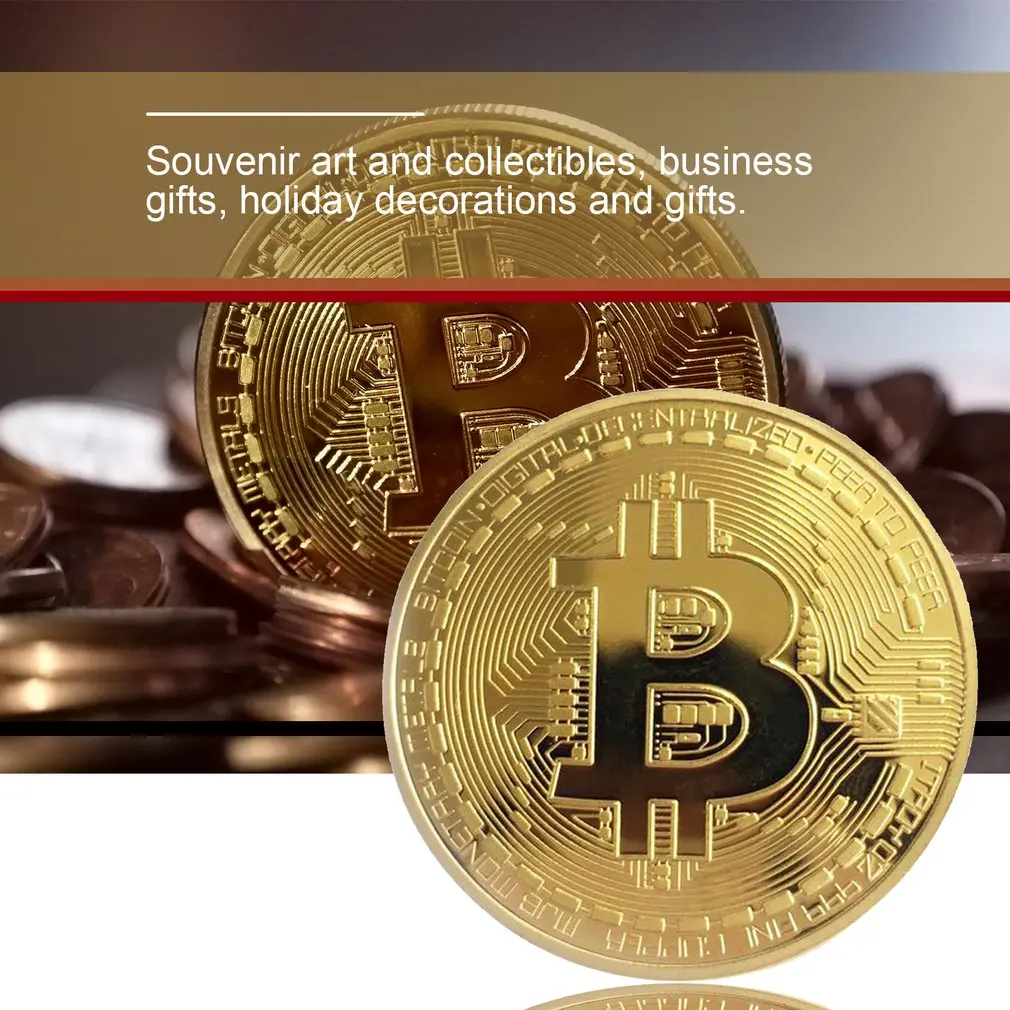 2024 Hot Golden Bitcoin Coin Bronze Physical Collectible BTC Coin Art Collection Physical Holiday Decoration Gift Fast Delivery