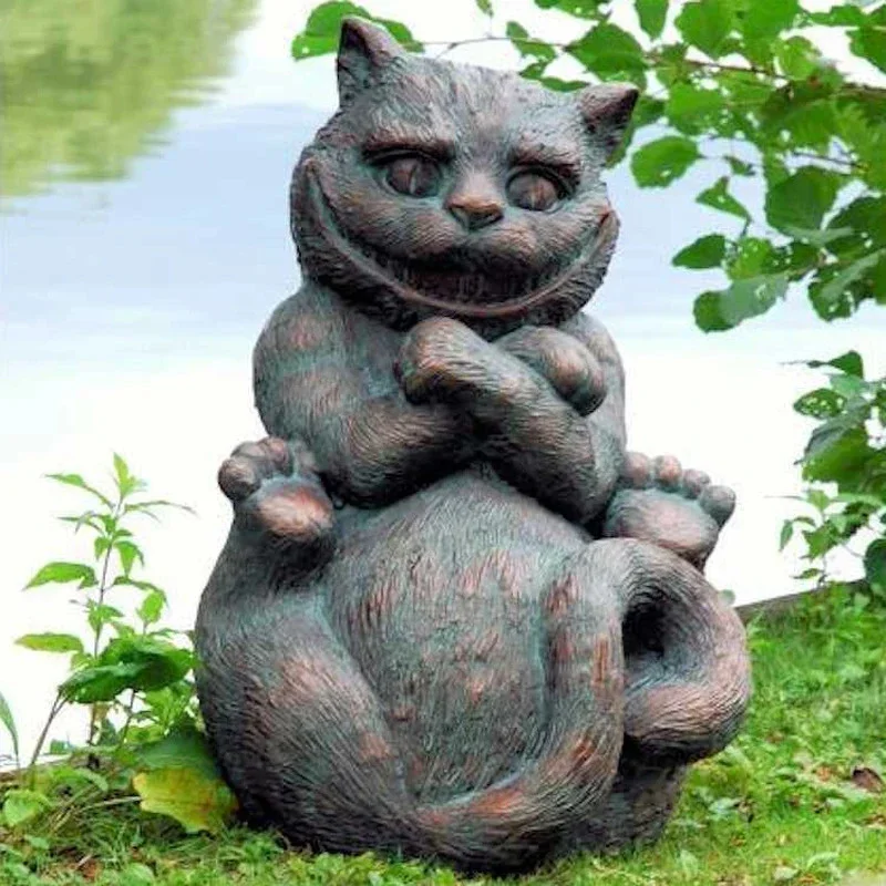 Alice im Wunderland Verrückter Hutmacher Gartenfigur aus Kunstharz – Dekorative Verzierung für Außen- und Innenbereich, Garten, Terrasse und Zuhause – Detail 5