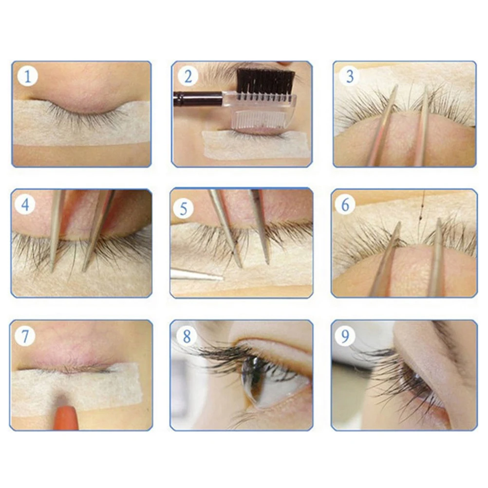 Coussinets de greffage de cils sous masque pour les yeux, 100 pièces, Film de protection pour une Application précise et confortable