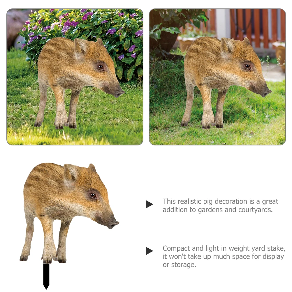 

Simulated Pig Decoration Plug-in outside Decorations for Yard Garden Outdoor Stakes Decorative Accessories
