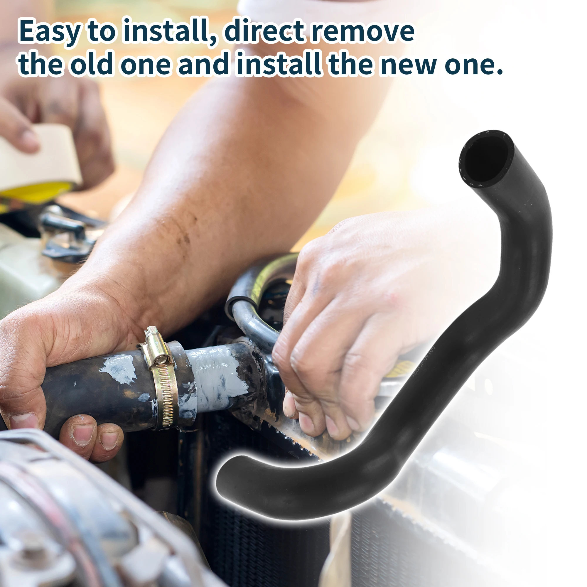 UXCELL خرطوم المبرد سخان أنبوب مخرج لتويوتا كامري 2012-2015 رقم 165720V100 المطاط السفلي الأسود