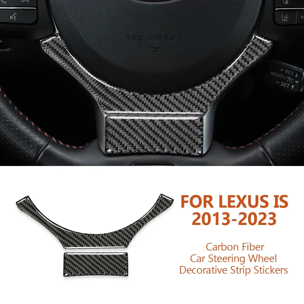 For Lexus 2013-2023 IS CTNX IS250 NX200 200t 300h Carbon Fiber Car Steering Wheel Decorative Stickers Auto Accesorioss Vehículos