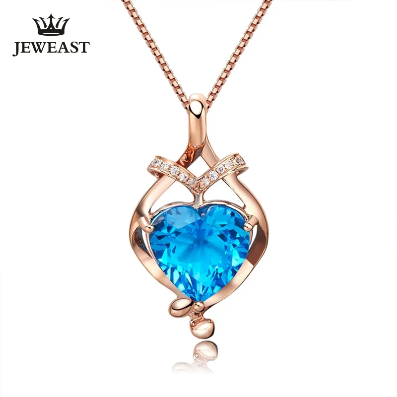 

Подвеска из чистого золота 18 карат с натуральным топазом, настоящее золото AU 750, высококлассное модное классическое ювелирное изделие для вечеринок, горячая распродажа, новинка 2025 г.