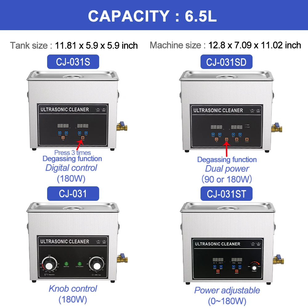 Ultrasonic Cleaner 6L Ultrasonic Cleaning Machine Vinyl Record 6 litre 180W Ultrasound Bath Dishwasher Bathtub Home Application