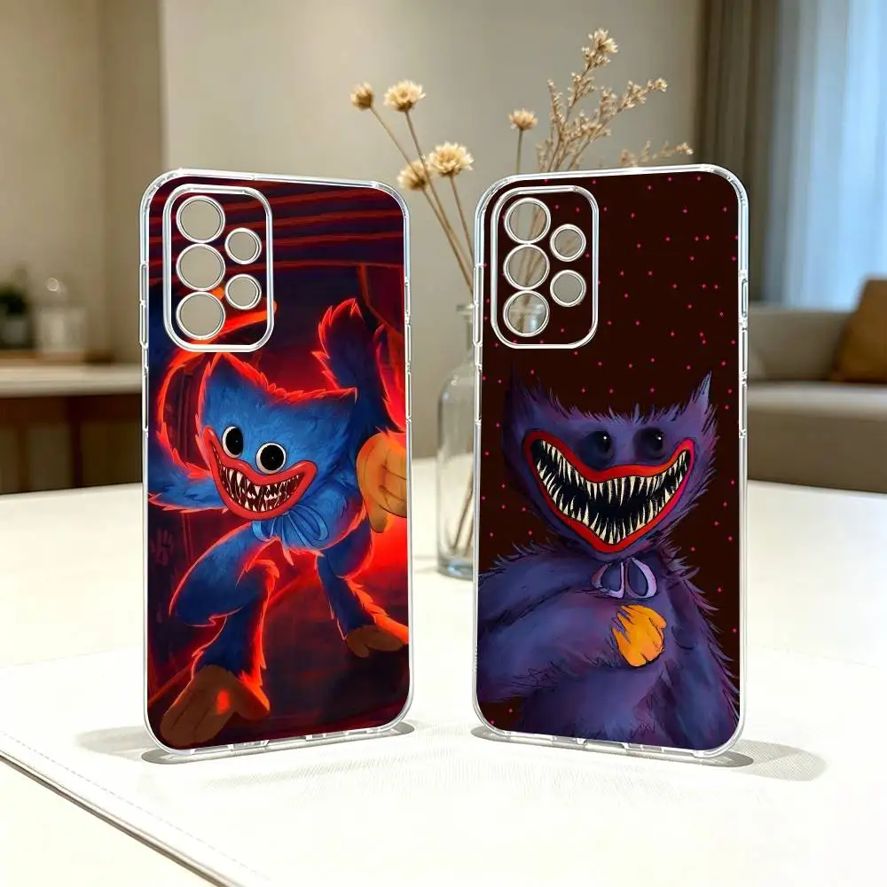 Horror Game H-Huggy W-Wuggy Phone Case Transparent Silicone Soft For Samsung S25,S24,S21,S22,S23,S30,Ultra,S20,Plus,Fe