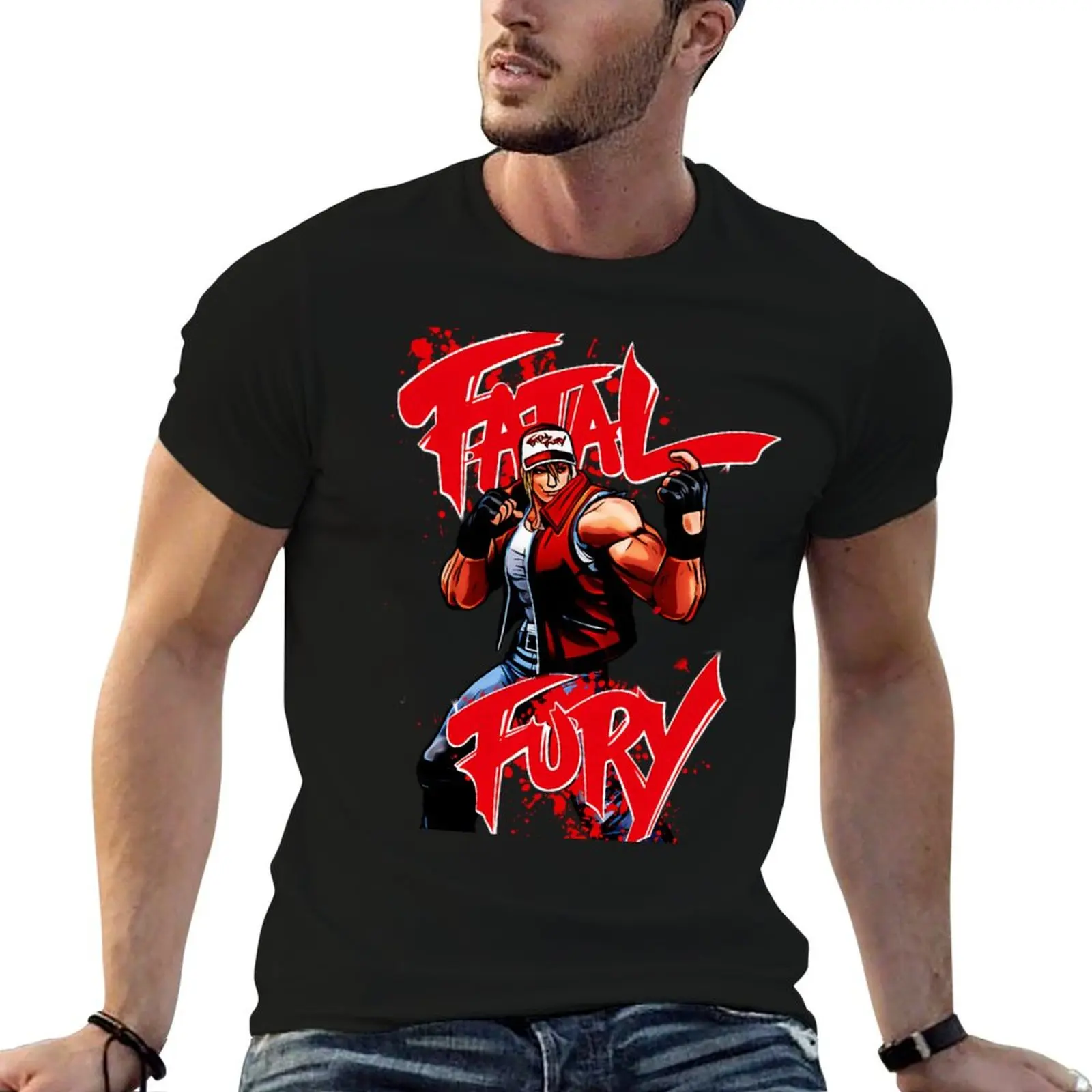 Fatal Fury - King Of Fighters Edition T-Shirt anime stuff new edition customs design your own vintage men t shirts high quality