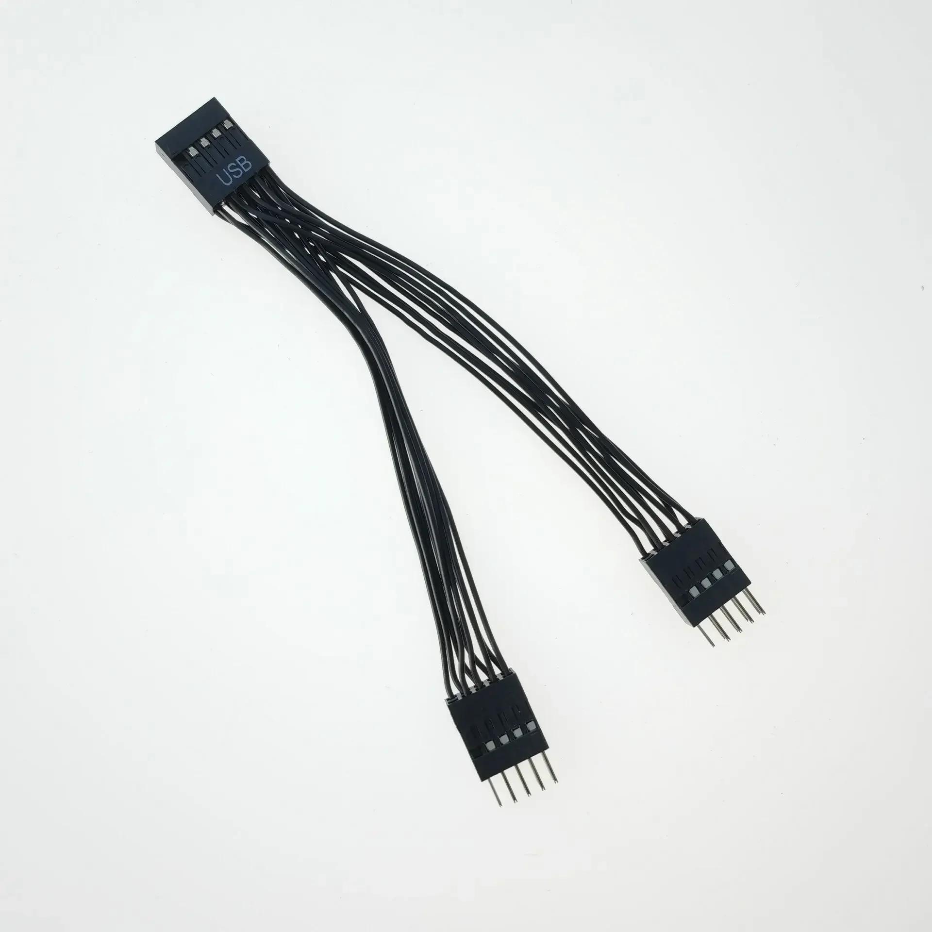 컴퓨터 마더보드 익스텐션 케이블, 2.54mm, 9 핀 USB 2.0, 1 암-2 수 스플리터, Y 코드, 10cm PC DIY
