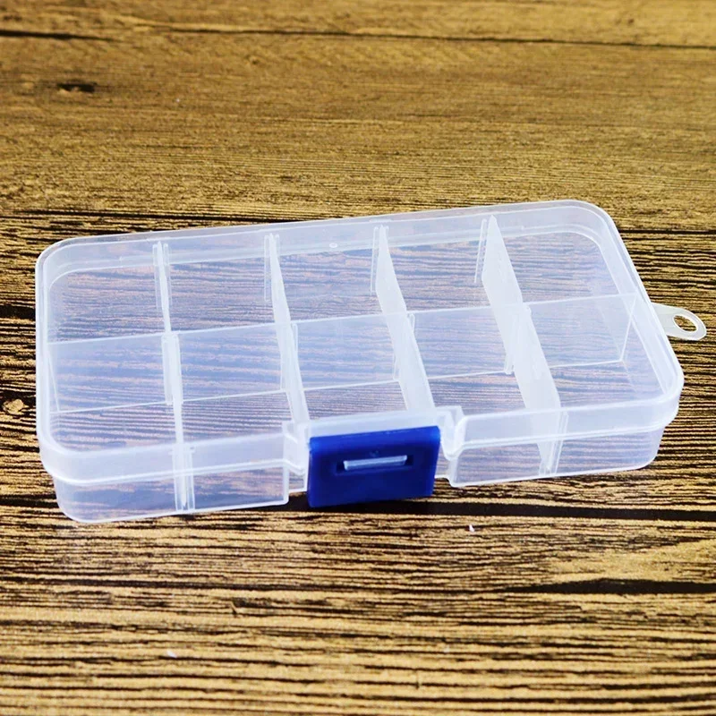 Plastic Storage Jewelry Box Compartment Adjustable Container For Beads Earring Box For Jewelry Rectangle Boxes Case