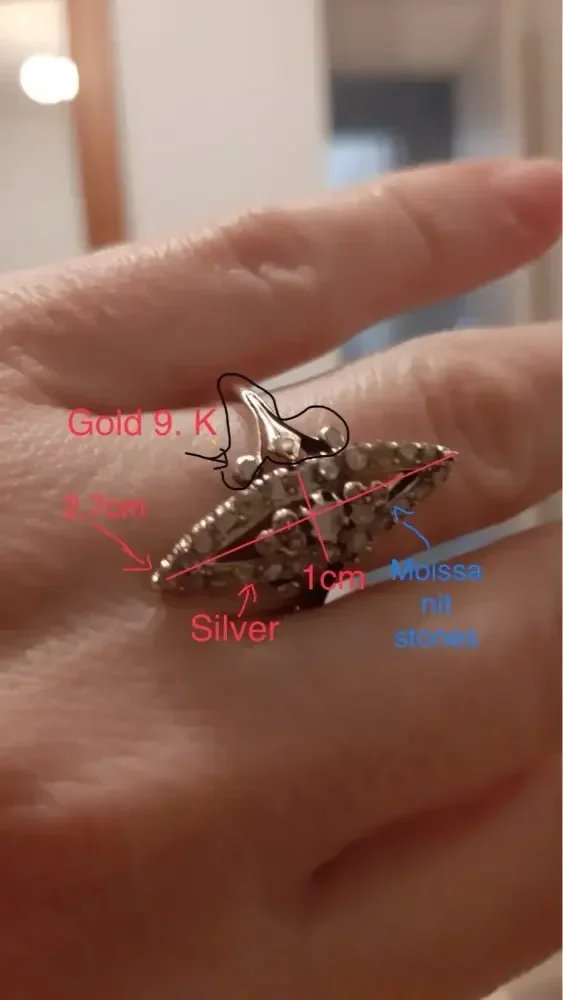 

Кольца из золота 9 карат и муассанита на заказ.