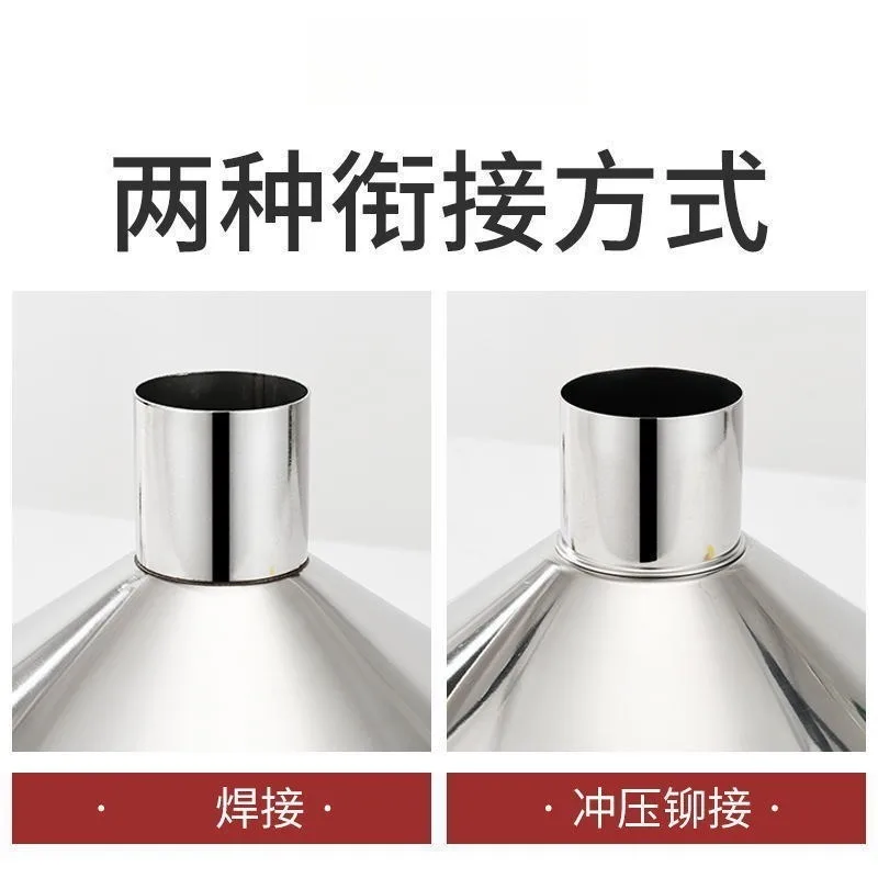 Thickened 304 Stainless Steel Funnel Large Diameter Industrial Funnel Wine Oil Leak Belt Filter Household King Size Funnel