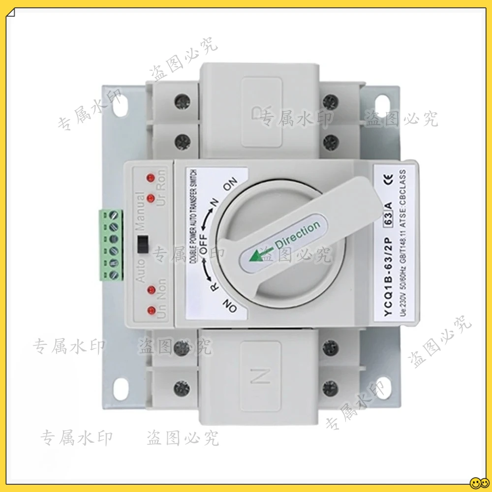 

Автоматический переключатель ввода резерва (АВР) forCNC YCQ1B-63 2P 63A, 50/60 Гц, MCB, AC230V, с автоматическим/ручным переключением, для двух источников питания