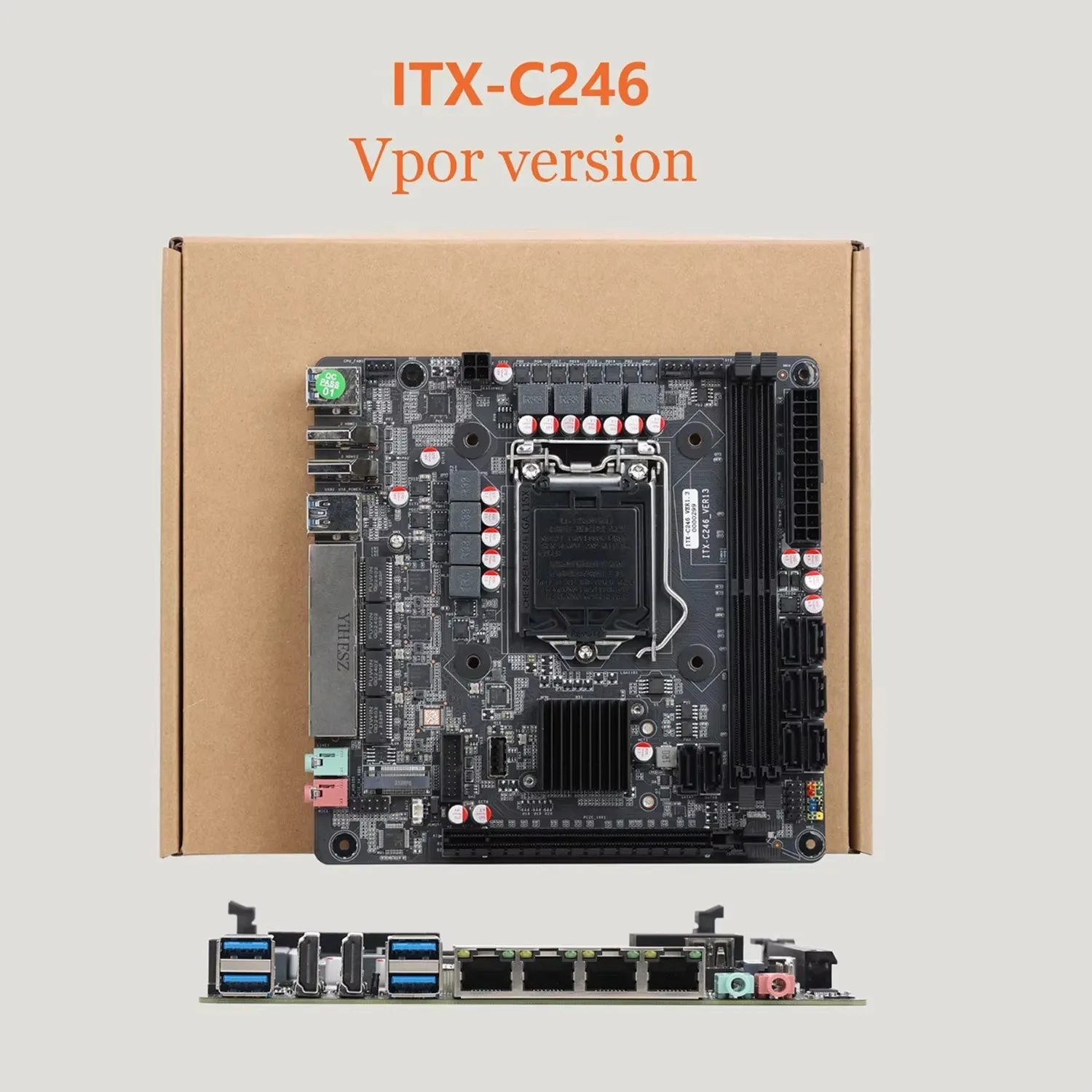 BoMaSLga1151 C246 Vpro Nas Motherboard 8sata 4 Lan 2*ddr4 Slot 3*m.2 Pcie X16 Slot Support 8/9th Core E-2100/2200 Series Lan Wak