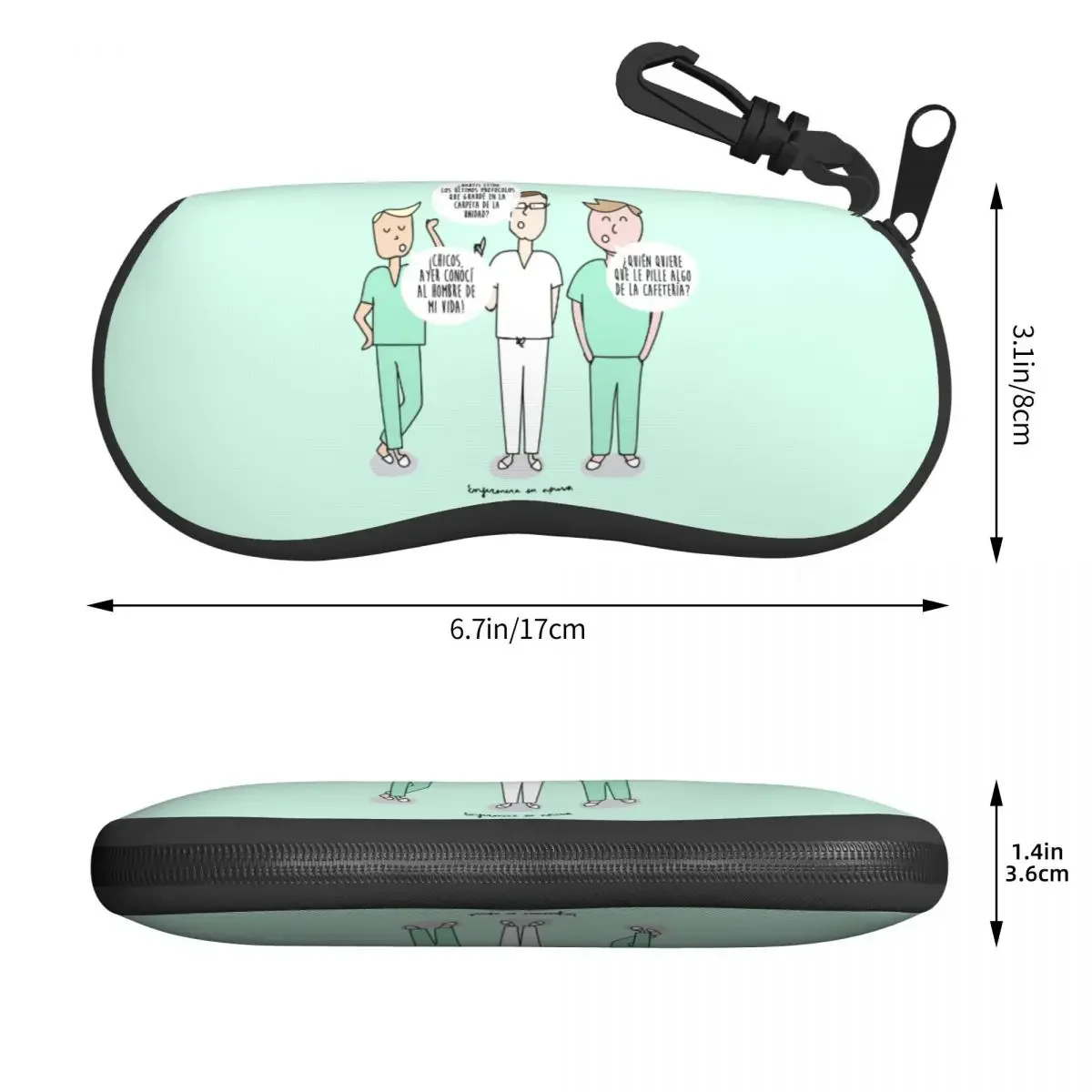 Custom Funny Cartoon Nurse Shell Glasses Case Unisex Travel Health Care Nursing Doctors Eyeglasses Case Sunglasses Protector Box