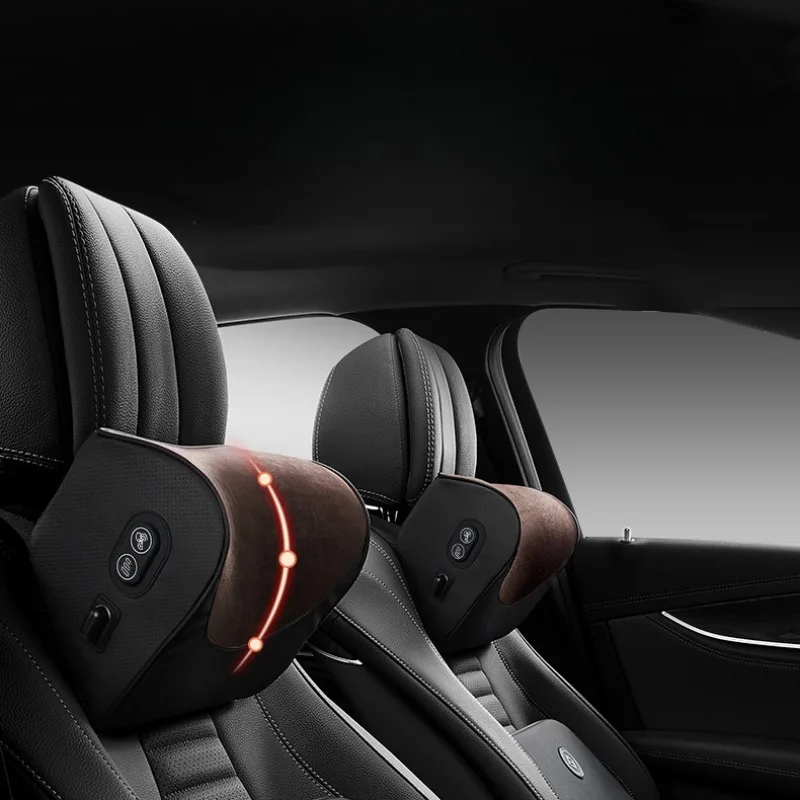 新しい車のヘッドレストマッサージ加熱枕頸椎腰クッション快適な車の枕