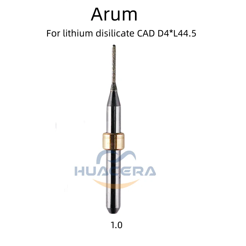 Frese per fresatura dentale Arum rettifica disilicato al litio D4 gambo 0.6/1.0/1.5/2.5mm strumento per molatura dentale