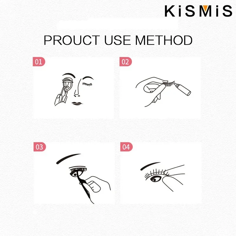 KISMIS-Pince applicateur de faux cils en acier inoxydable, outil de maquillage, 1 pièce