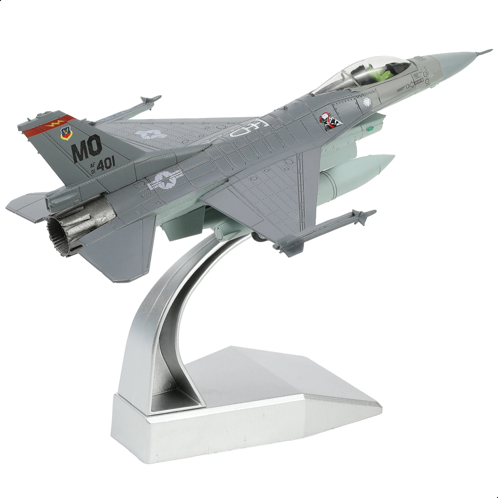 NUOTIE 1/100 F-16C Fighting Falcon Fighter Model Metal DieCast Aircraft Jet Kit Fighter Plane Model