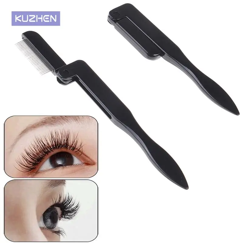 1 peça nova cílios modelador de beleza maquiagem lash separador dobrável metal cílios escova pente rímel onda beleza maquiagem ferramentas
