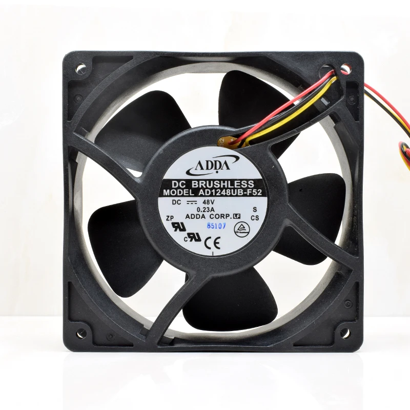 

ADDA AD1248UB-F52 DC 48V 0.23A 120x120x38mm 3-Wire Server Cooling Fan