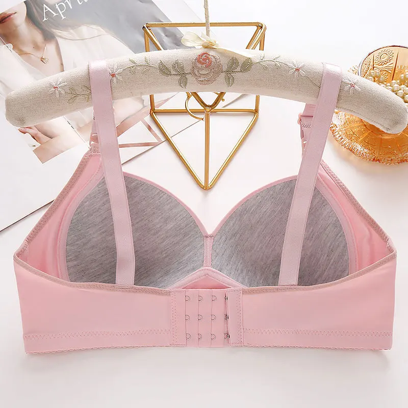 BC Cup New Sexy Large Size No Steel Ring Comfortable Lingerie Push Up Breathable Women's Underwear Thin Cup Glossy Bras Mujer