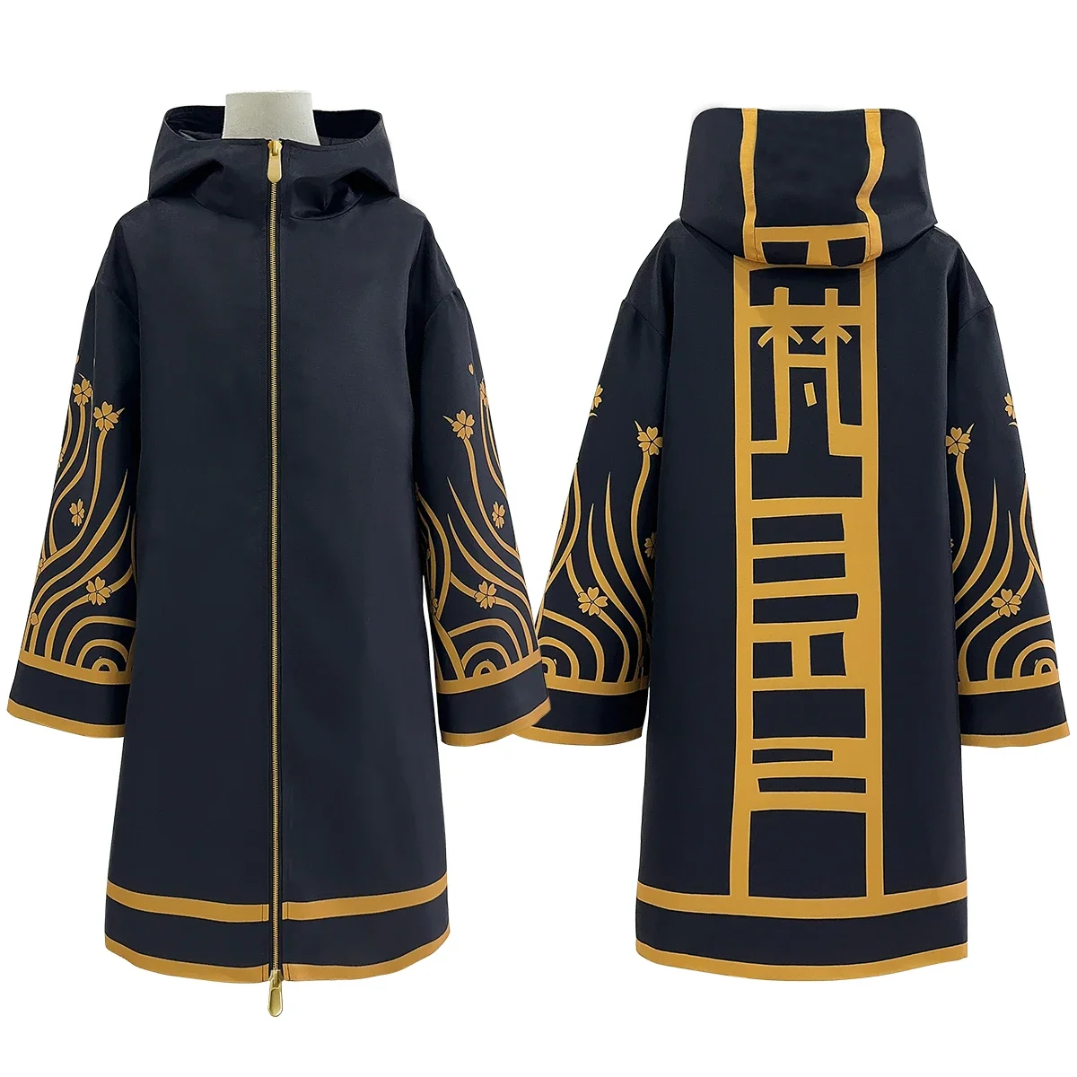 

Cosplay Tokyo Anime Brahman Senju Kawaragi Cosplay Costume Golden Black Jacket Coat Over Size Sakura Printed Halloween Christmas