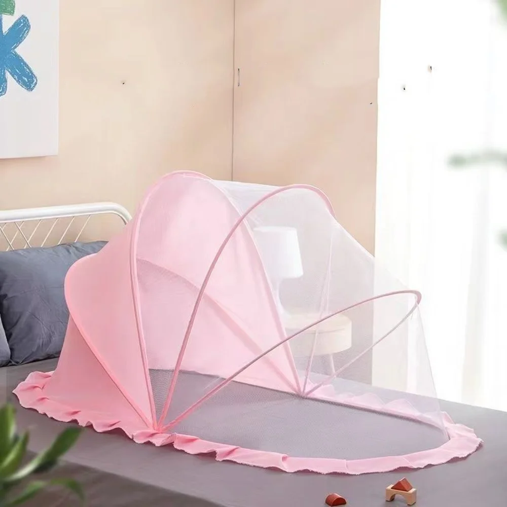 Mosquitera plegable para cama, cubierta de plástico para mosquitos, yurta, accesorios para bebés, novedad