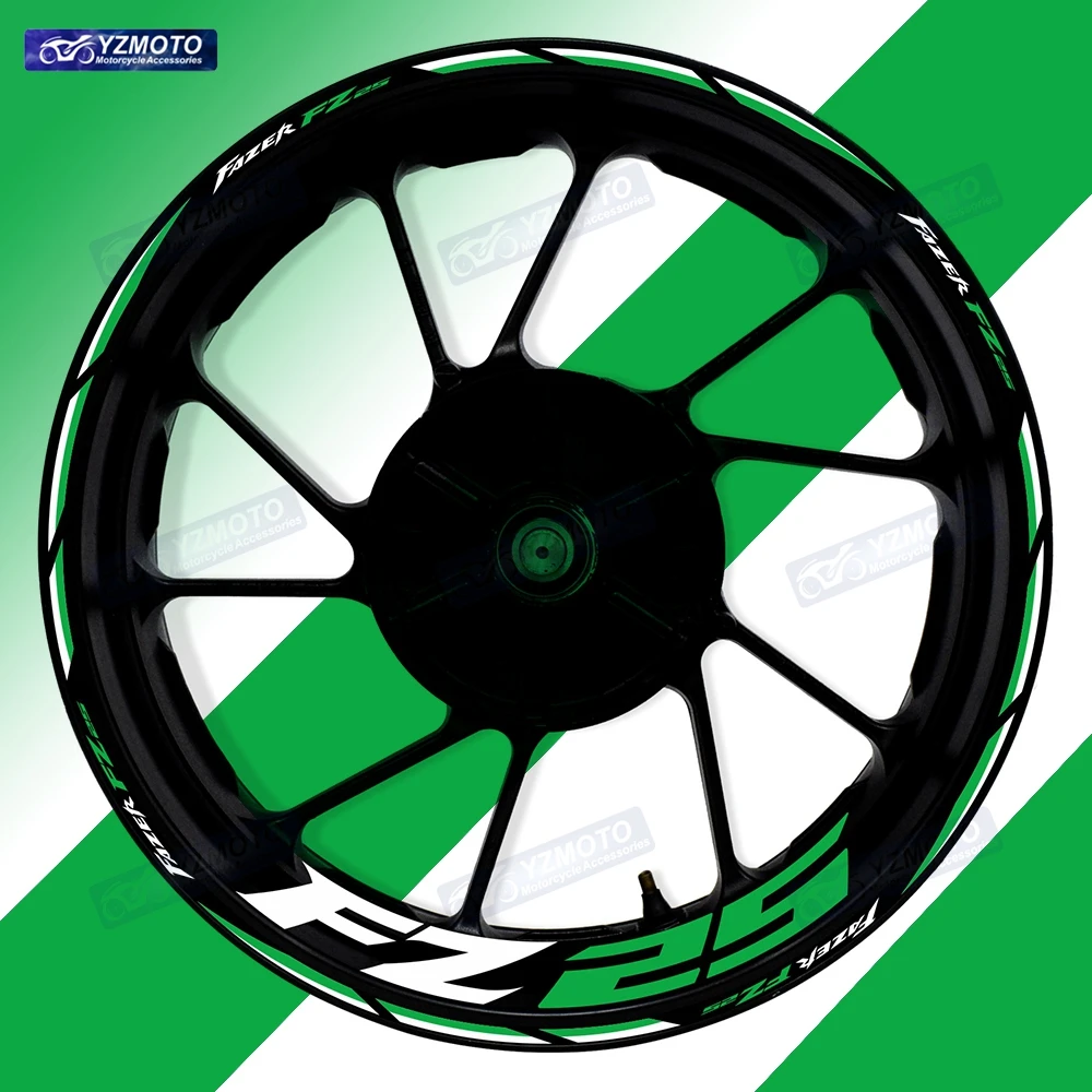 

Для мотоцикла FAZER FZ25 17-дюймовая наклейка на ступицу переднего и заднего колеса, водостойкая светоотражающая модифицированная декоративная наклейка на обод