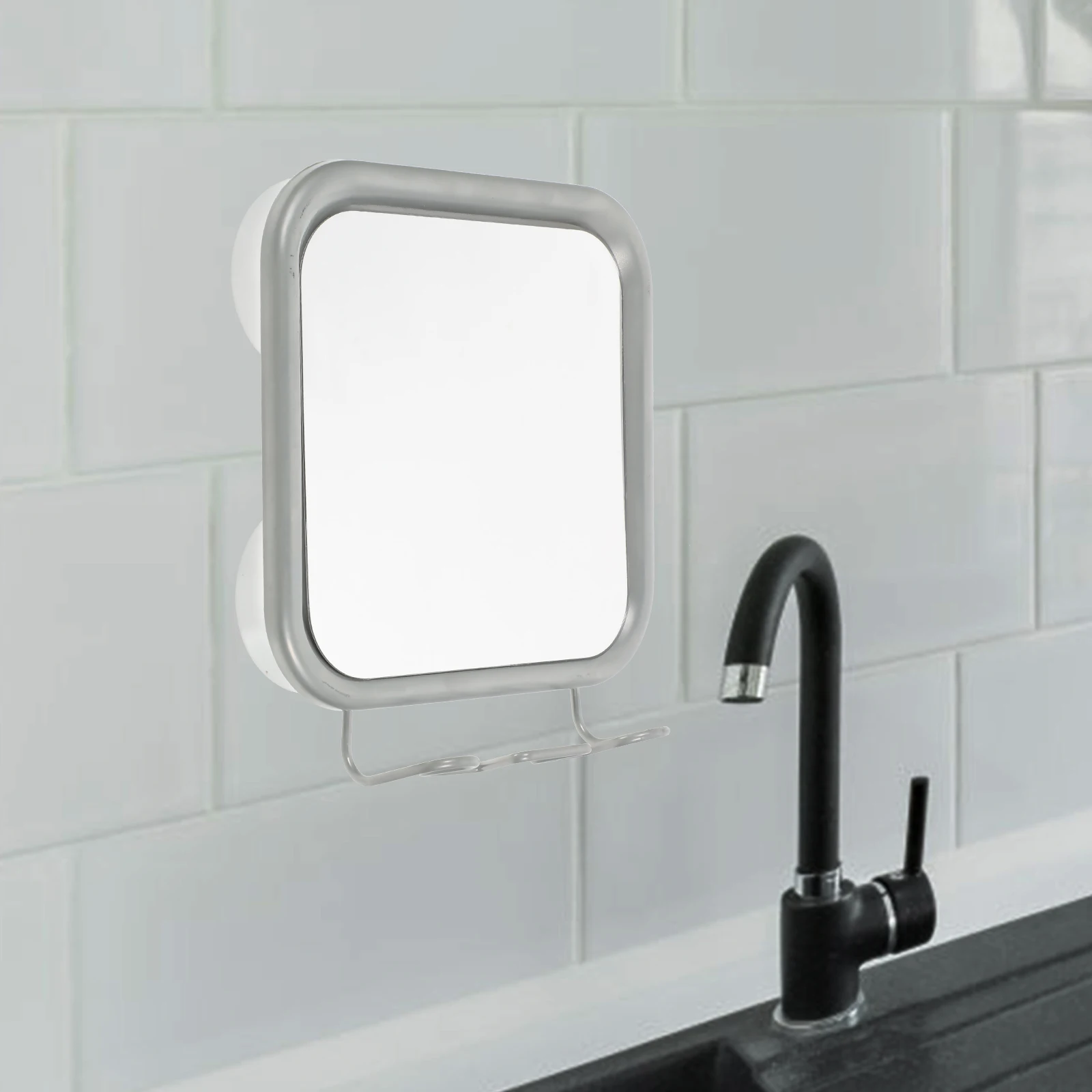 

Suction Cup Hook Makeup Mirror Vanity Mirrors Bathroom Stand Iron Shaving Fogless