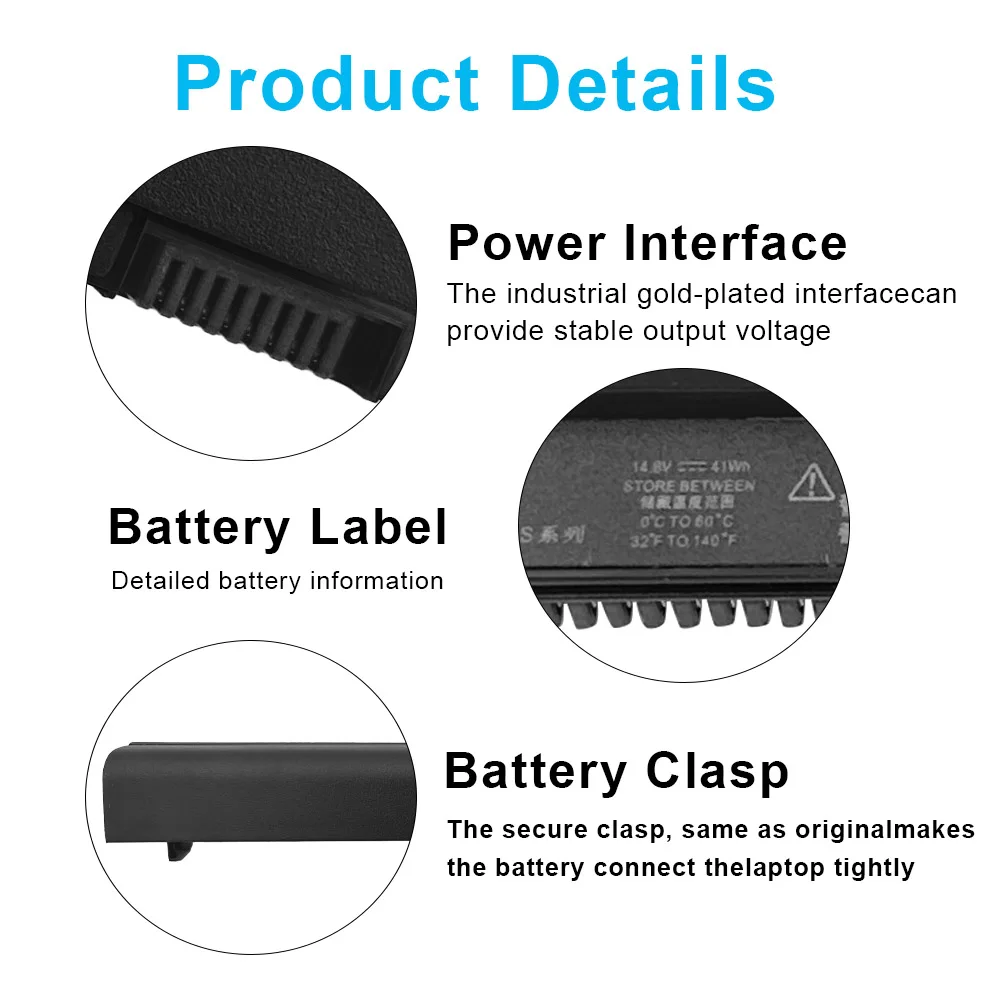 NewTop Quality OA04 Laptop Battery 14.8V 33Wh for HP CQ14 CQ15 240 G2/G3 246 G3 TPN-F112 C113 740715-001 HSTNN-LB5Y HSTNN-PB5S