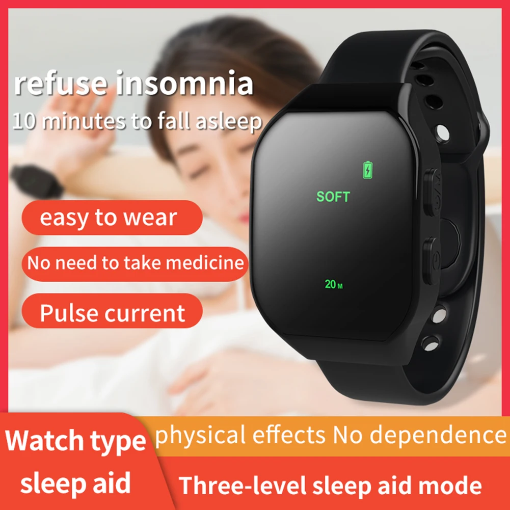 Electric EMS Sleep Aid Watch Type-C Charging Microcurrent Pulse Sleep Help Anti-anxiety Smart Sleep Aid Machine Therapy Supplies