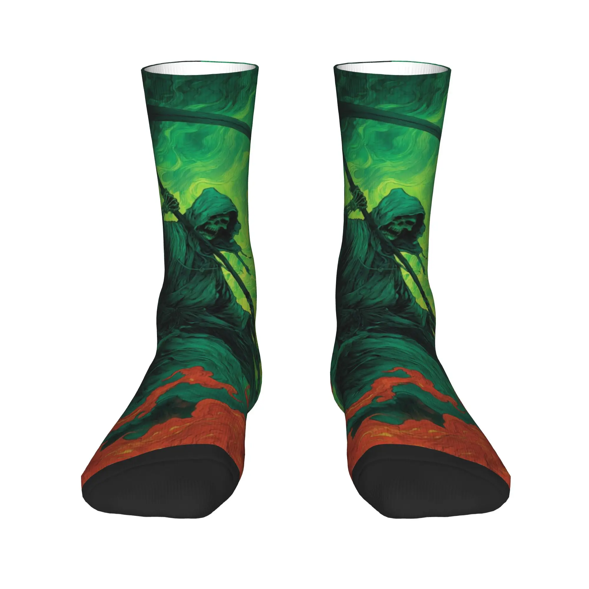 Retro Phantom Rider Stockings  Custom Kawaii Socks Spring Non Skid Socks Men's Climbing Comfortable Socks