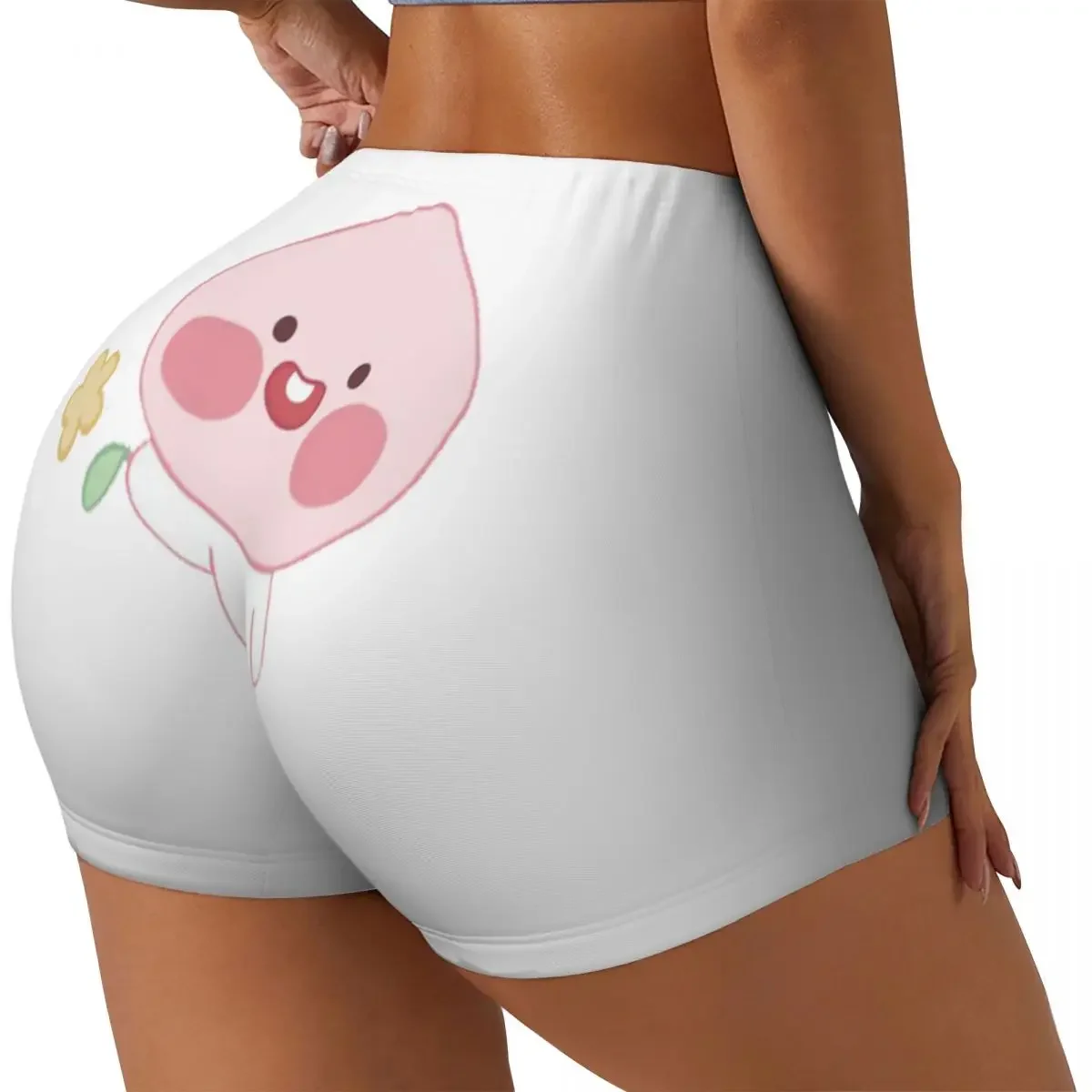 Custom 1 Baby Apeach Women Gym Workout Running Shorts Athletic Volleyball Biker Yoga Shorts