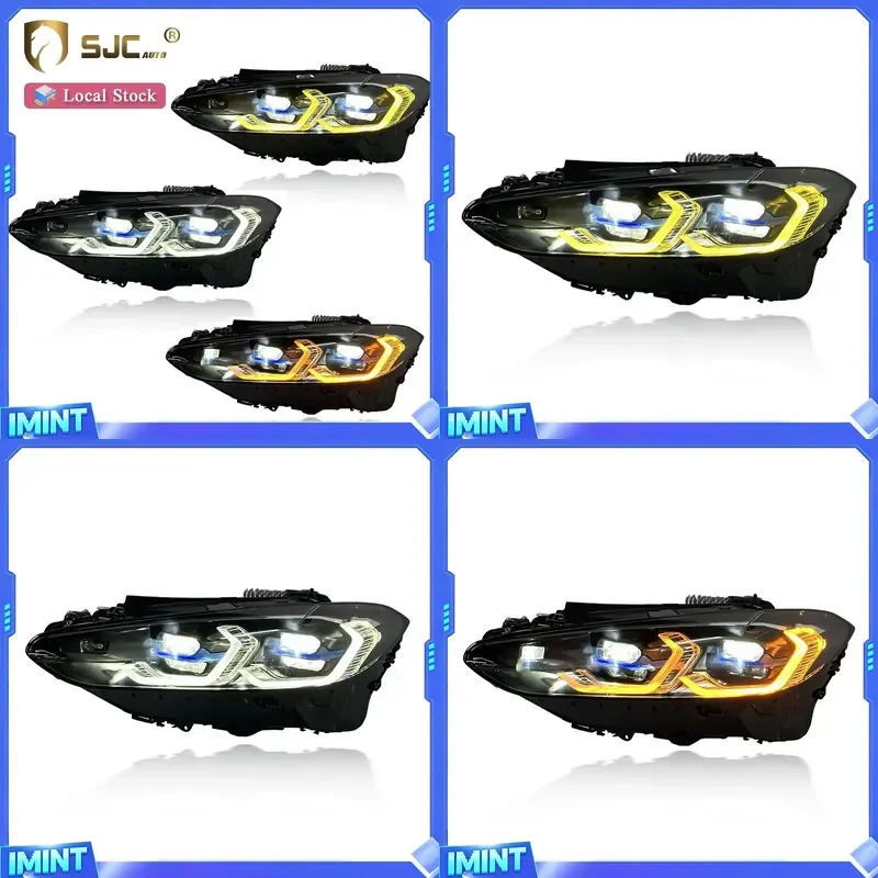 SJC Auto Car Parts V3 Headlight for 4 Series G22 M3 G80 M4 G82 2021-2023 Tri-Color Yellow White Amber Style LED DRL