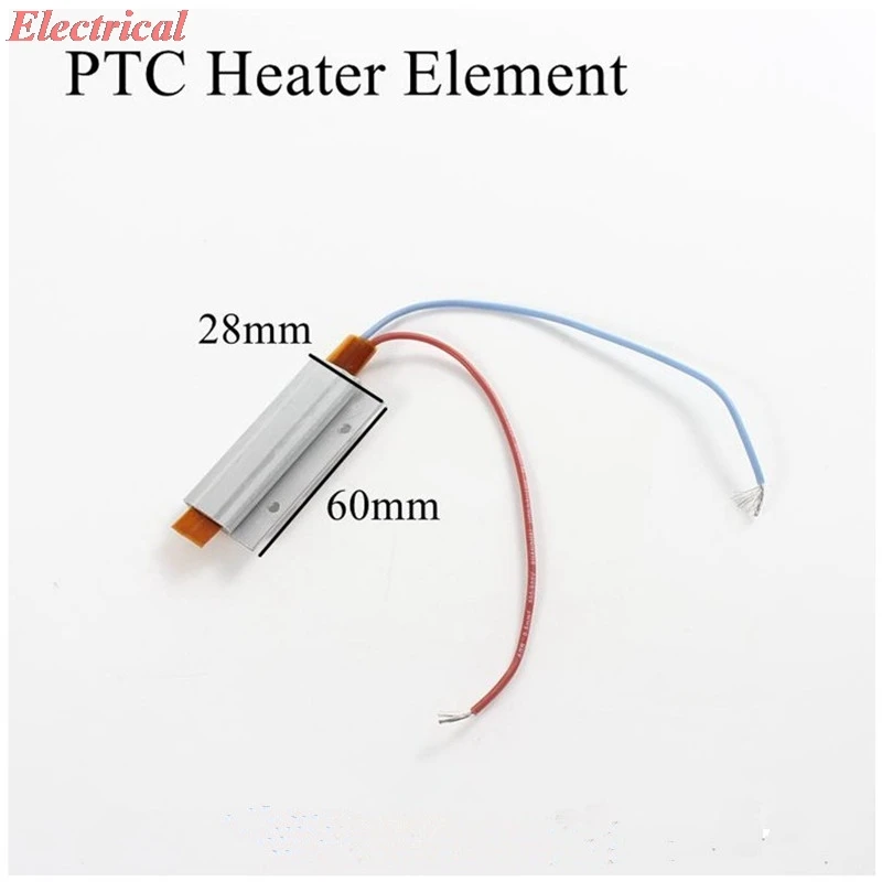 1pc riscaldatore elettrico ad aria a temperatura costante PTC riscaldamento in alluminio per Mini strumento 60*28*7mm 12V 24V 48V 110V 70C 110C 200C