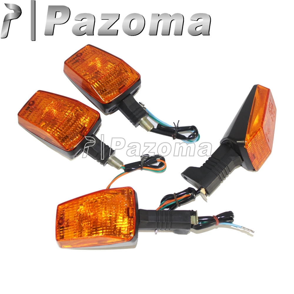 1 Pair Motorcycle Front&Rear Turn Signal Lamps Amber Filaments E3 Emark Blinker Indicators Signals Light Lighting For MZ ETZ 251