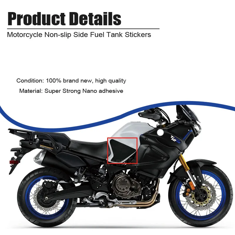 Motorcycle Tank Pad Sticker Side Traction Anti Slip Protection Decal For Yamaha Super Tenere XT1200Z XT 1200 Z 2012-2019 2018 ﻿