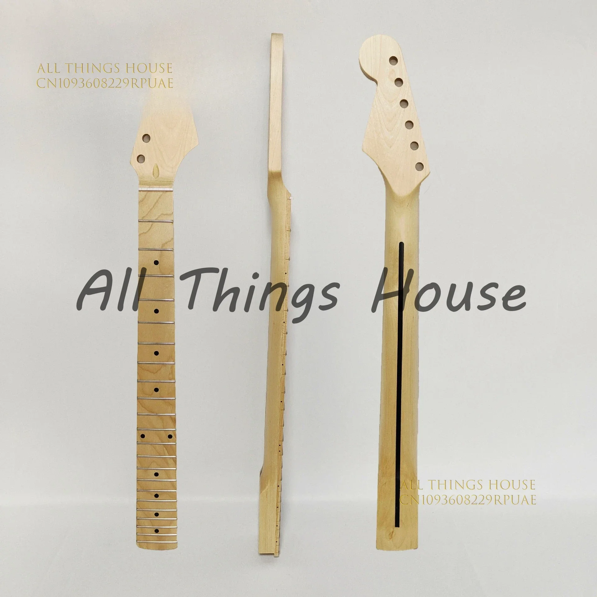 

Electric Guitar Neck Handle, 22 Maple Rosewood Fretboard, Luthier Kit,for Frets