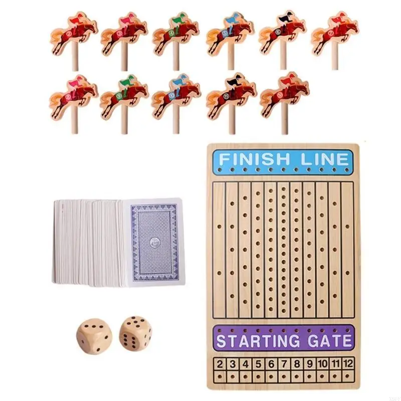 

X9ff Horse Race Board Game Смешная родительская детская интерактивная игрушка для семейных вечеринок