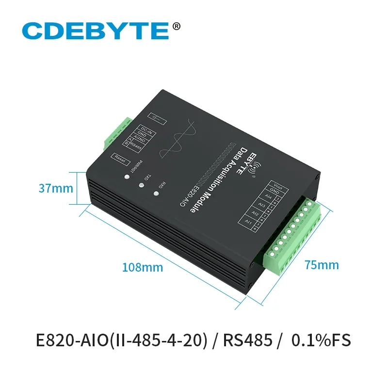 Imagem -02 - Aquisição Analógica Rs485 Modbus Rtu Transceptor sem Fio rf Canais 420ma E820-aio Ii485-4-20 Verdog Security Design