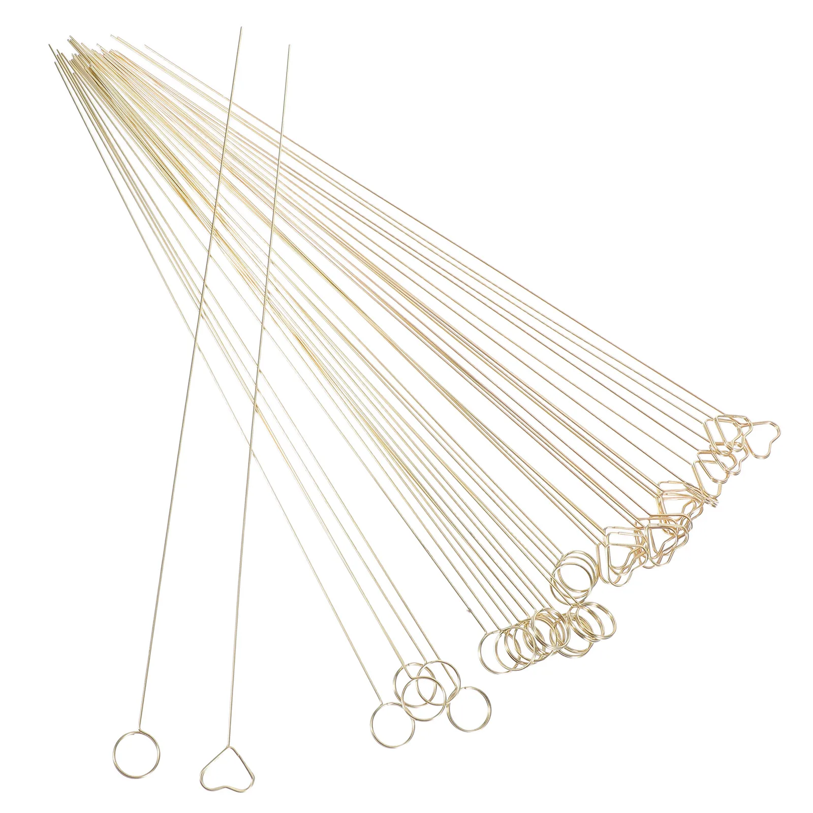 

40pcs Golden Metal Card Holders for Flowers Round Heart Shaped Wedding Party Decorations Reusable Memo Clips