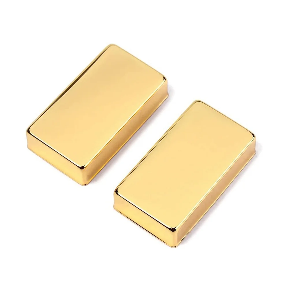 Nickel Pickup Covers 2 pcs for Humbucker Style Guitar Pickups Compatible with Neck and Bridge Pole Spacing Noise Reduction