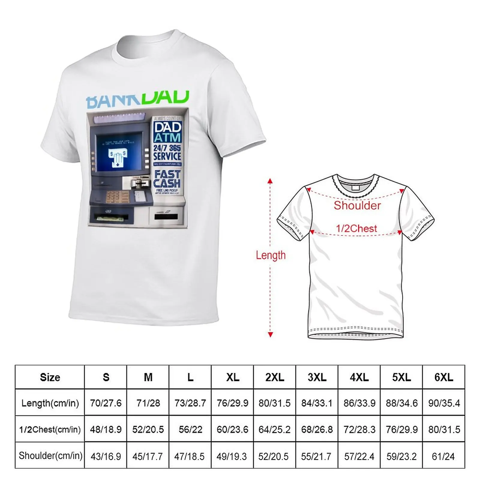 Bank Of Dad Atm T-Shirt t shirt man luxury man t shirt luxury T-Shirt