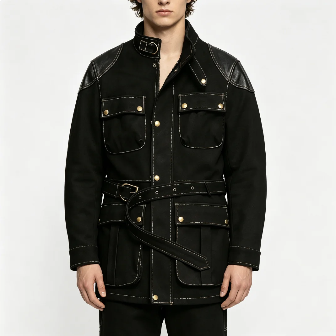 

Высококачественная кожаная одежда для мотоциклистов и охотников: мужские кожаные куртки, поясные сумки, черные замшевые куртки из натуральной коровьей кожи.