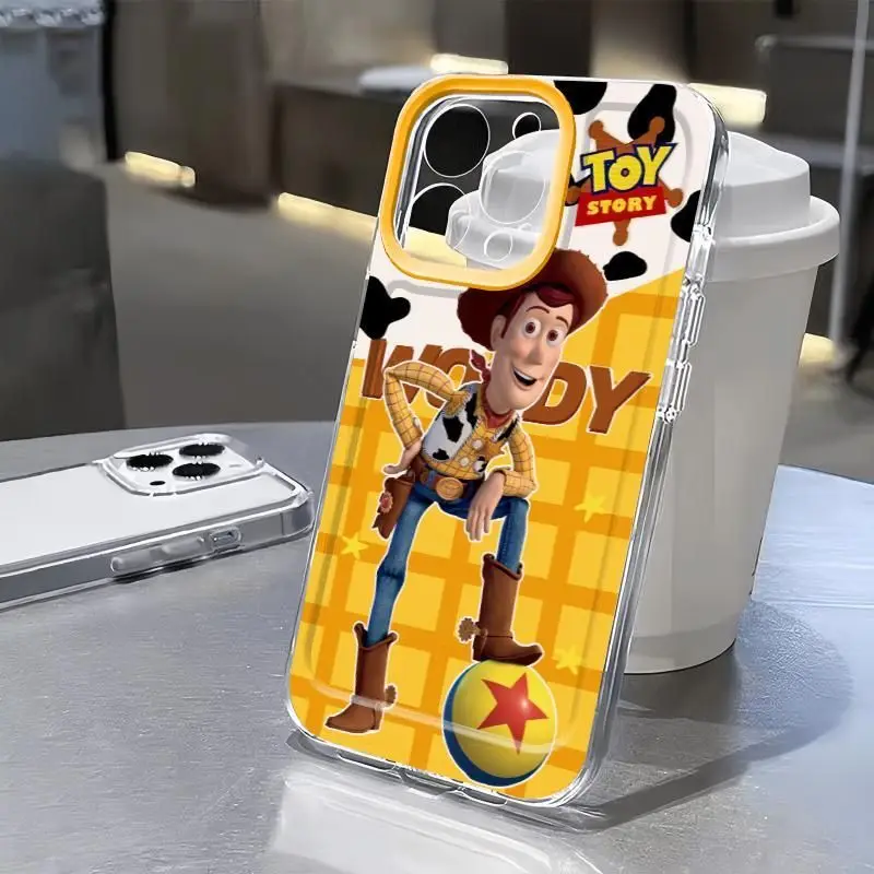 Cartoon Toy Story Woody Clear Space Phone Case For Oppo Reno 6 7 7Z 8 8T 10 11 12 Realme 9 C30 C53 C63 Pro Plus 5G Cover