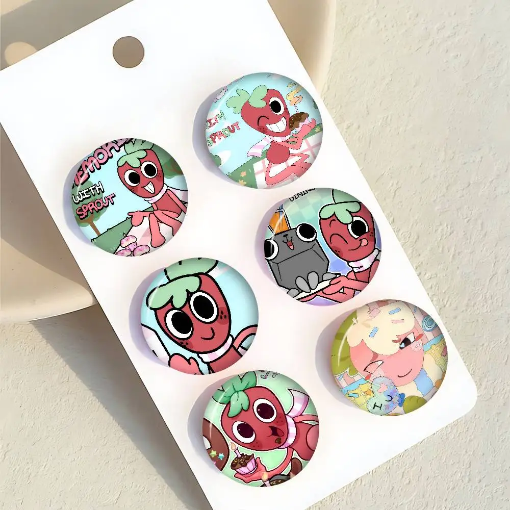 Anime Sprout D-Dandys W-World Handgefertigte Brosche Cartoon Cosplay Abzeichen für Rucksack Schmuck Accessoires Geschenke