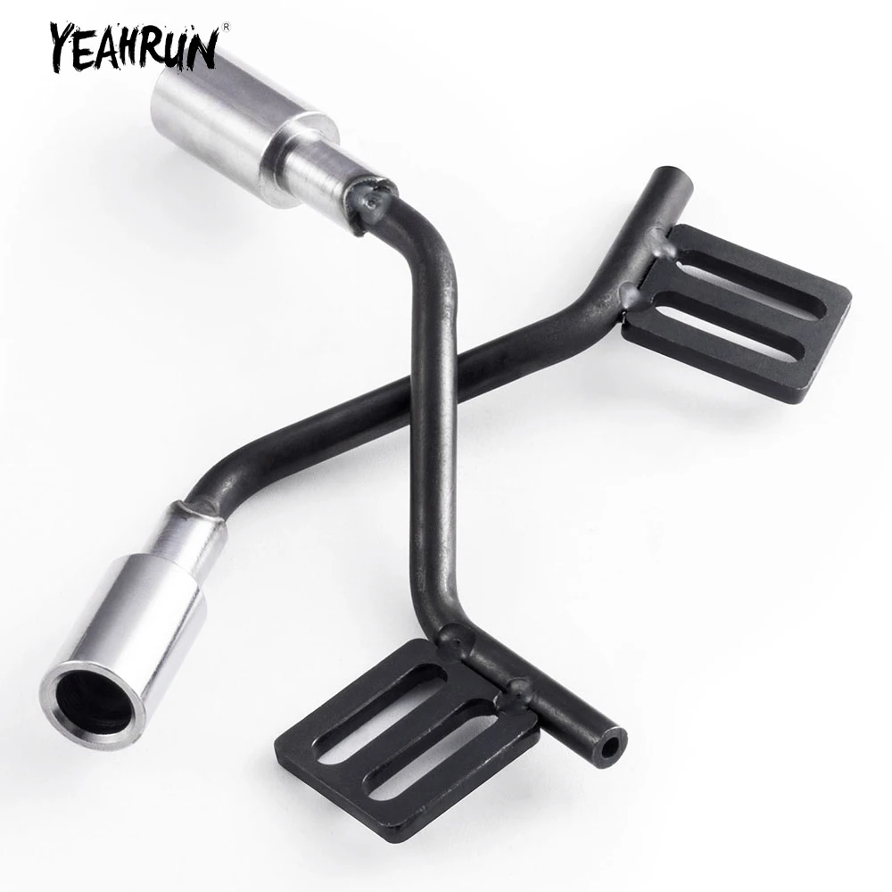 

YEAHRUN 2pcs Metal Simulation Exhaust Pipe Gas Vent for 1/10 Rc Car Axial SCX10 II 90046 TRX4 Defender Element Enduro