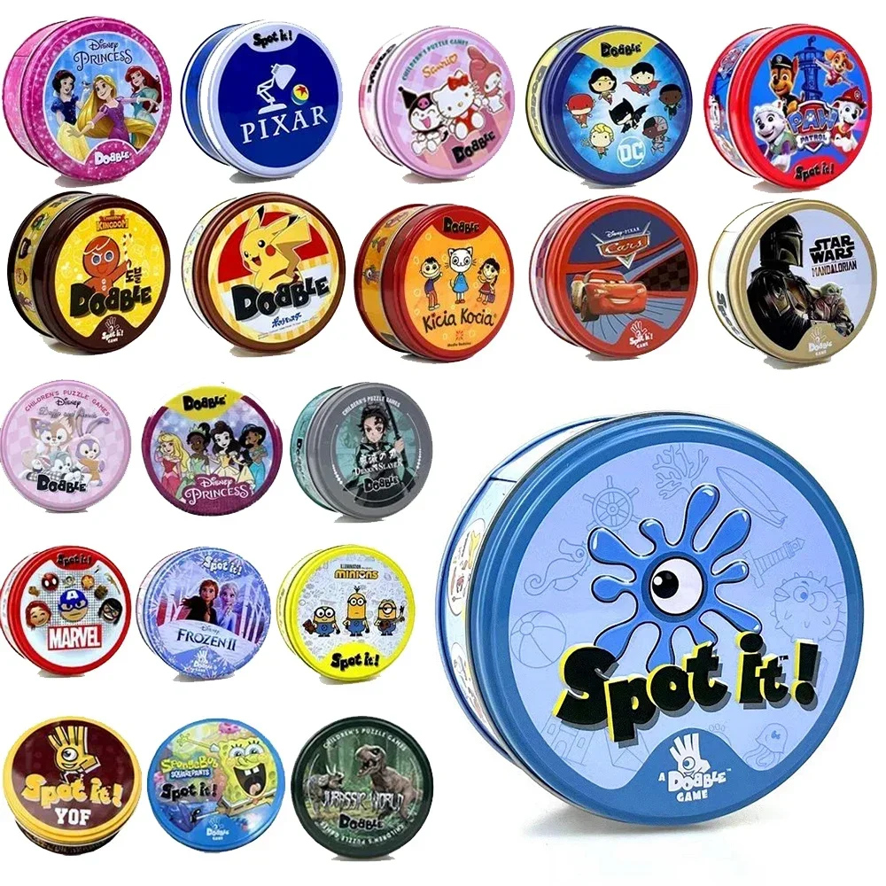 Spot it Years Of Wonder Dobble Card Game 30/55PCS HP Animals Board Game Players Party Game 2-8 player game HP Metal Box Card