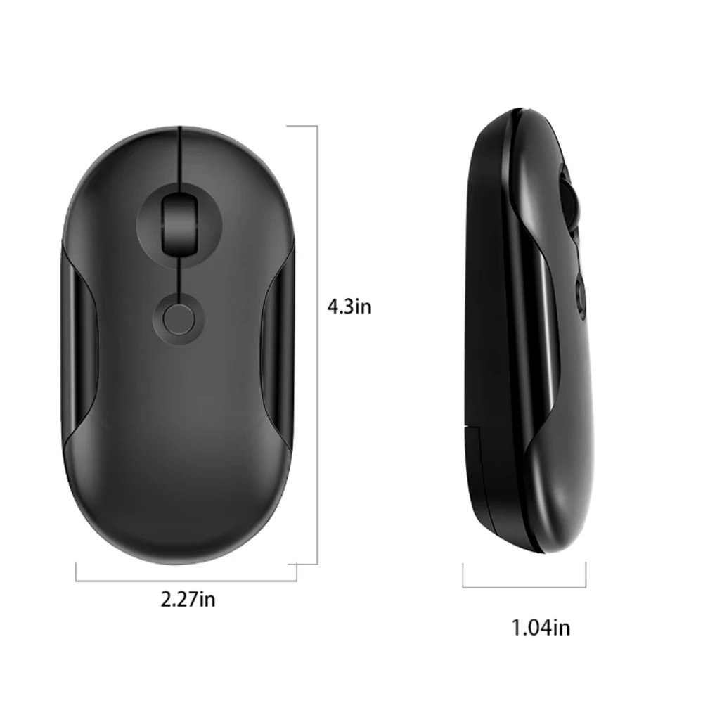 เลฟอน 2.4G เมาส์ไร้สายมินิคอนฟอร์ทีเบิลกริปเมาส์เงียบแบบชาร์จไฟได้ USB เมาส์เกมเมอร์สำหรับแล็ปท็อปเดสก์ท็อปสำนักงานใช้ในบ้าน