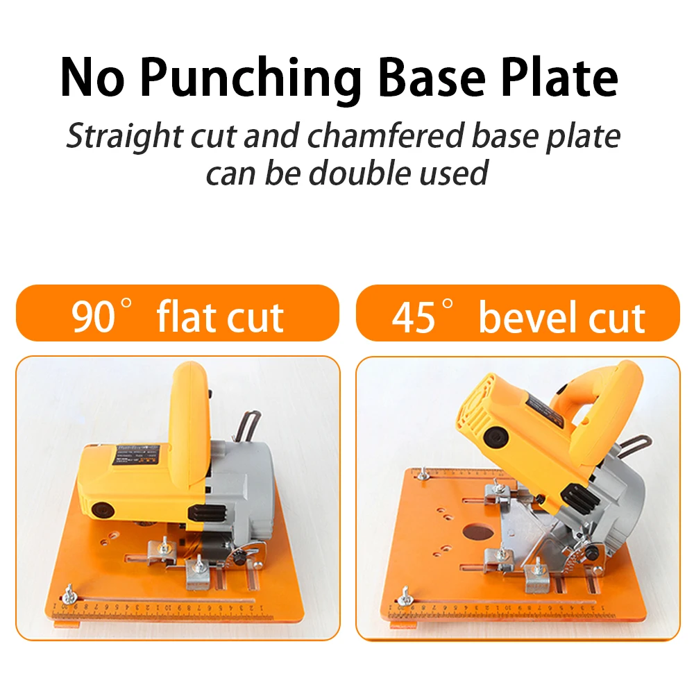 Cutting Machine Base Plate multifunctional For Circular Saw Trimmer Machine 90flat cutting,45 oblique cutting Wood BoardTool